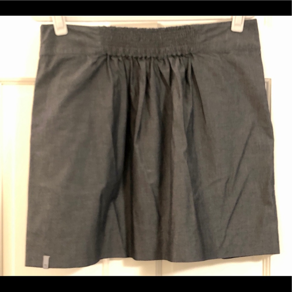 Grey cotton zip skirt with pockets - Sz L - Picture 4 of 12
